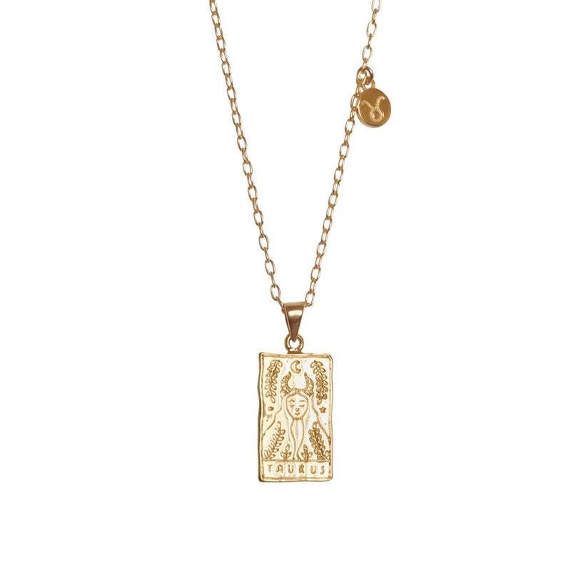 Twelve Constellation Necklace Popular Clavicle Chain