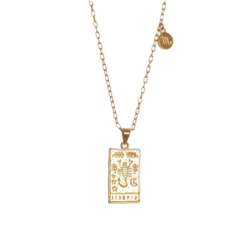 Twelve Constellation Necklace Popular Clavicle Chain