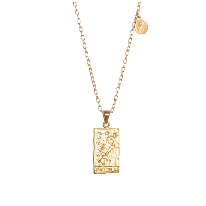 Twelve Constellation Necklace Popular Clavicle Chain