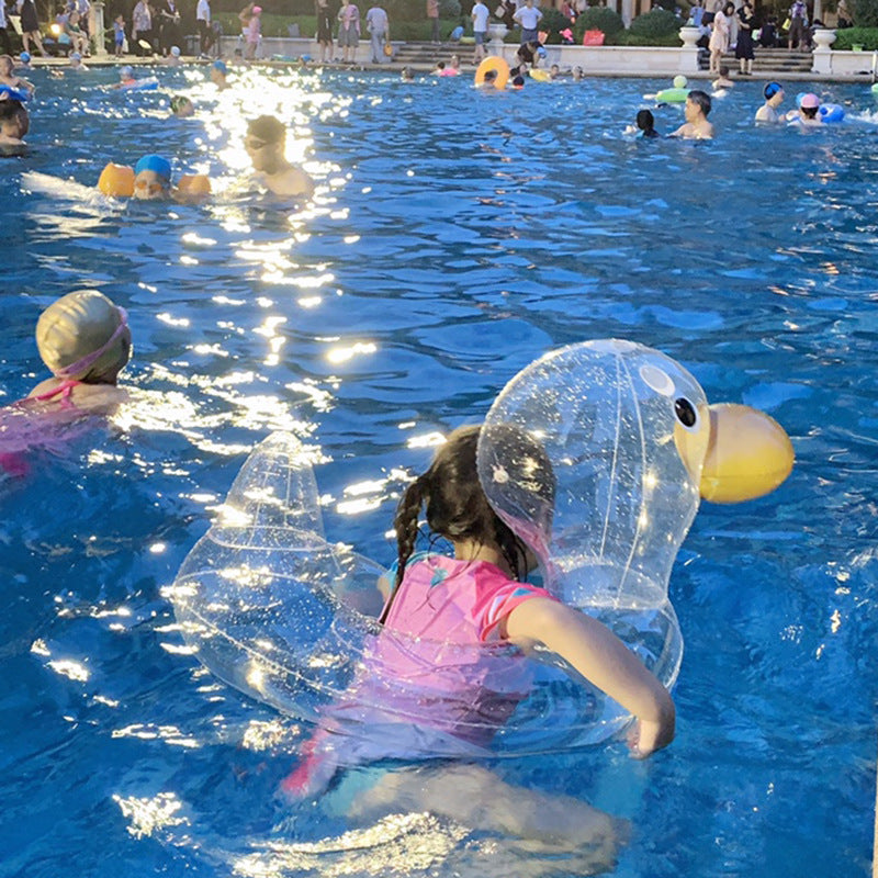 Children's Transparent Duck Swimming Ring Duck Seat Ring