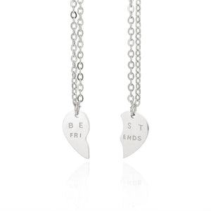 Pendant Best Friend Two Petal Love Stitching Necklace For Girlfriends