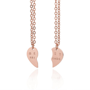 Pendant Best Friend Two Petal Love Stitching Necklace For Girlfriends