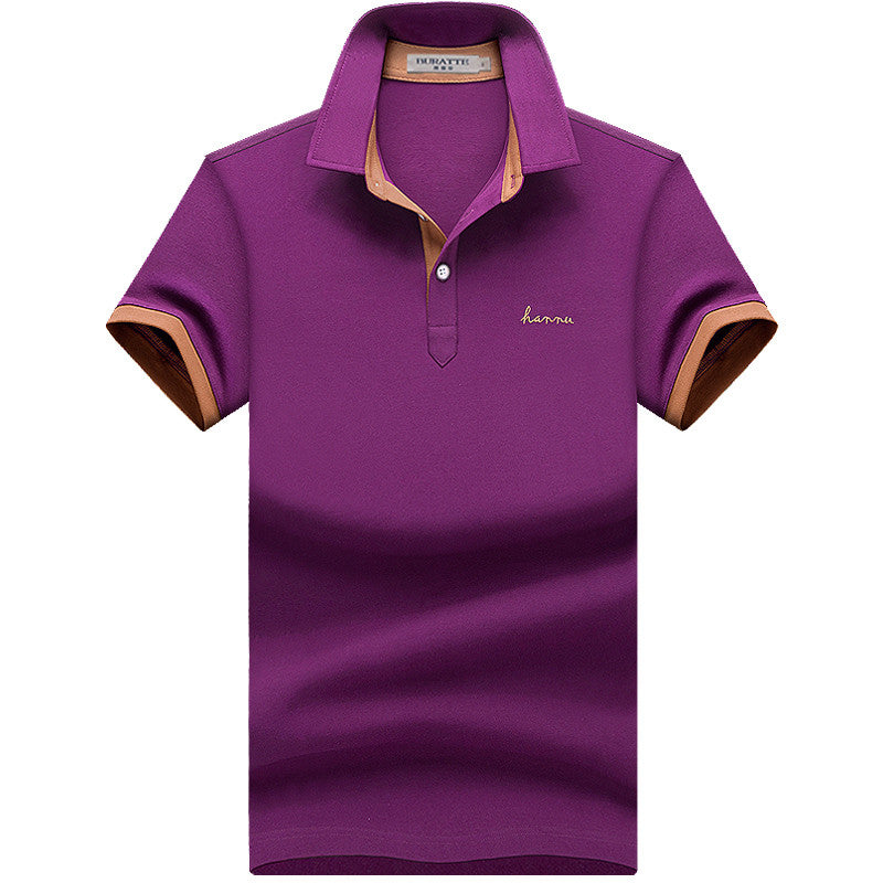 Summer Men''s Short Sleeve T-Shirt Cotton Lapel Polo Men''s Fashion Men''s Half Sleeve Business Collar T-Shirt