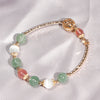 Red And Green Strawberry Crystal Opal Bracelet