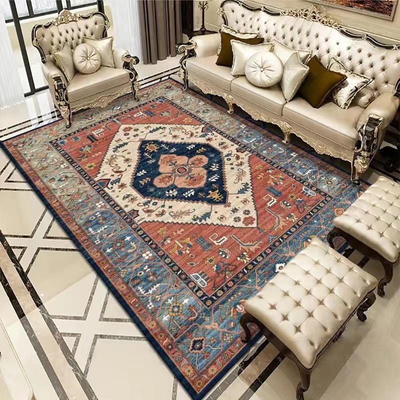 Vintage Bohemian Carpet for Living Room Rectangle Area Rugs