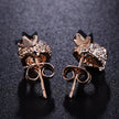 Fashion Personality Skull Earrings Gold-plated Zircon Earrings