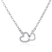 Love Necklace Temperament Double Peach Heart Pendant Clavicle Chain