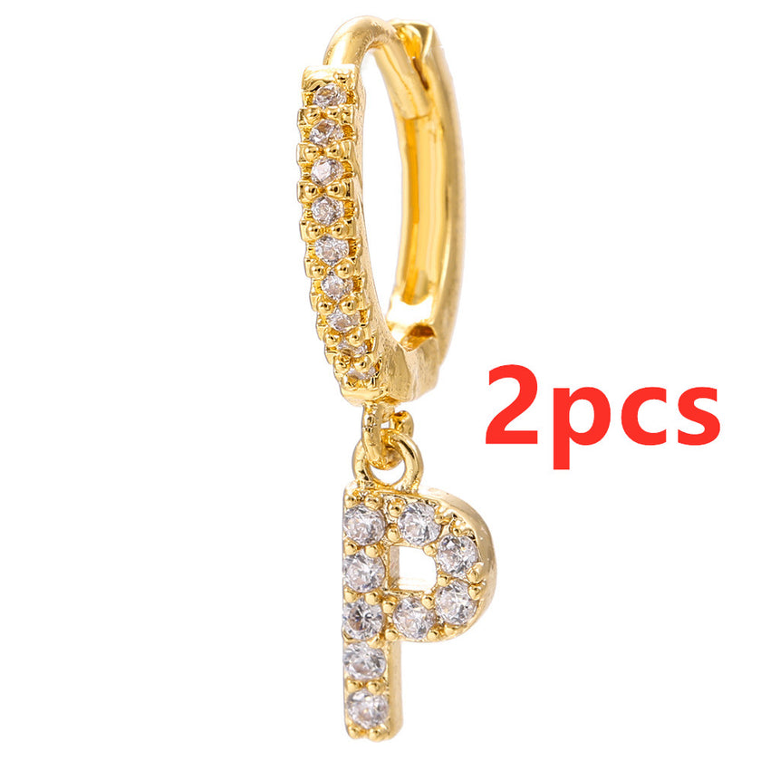 26 Letter Earrings Popular In Europe and America