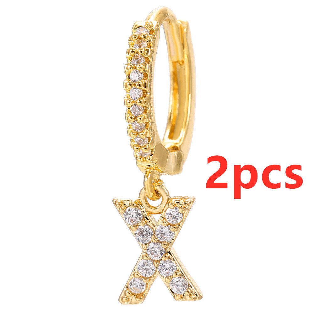 26 Letter Earrings Popular In Europe and America