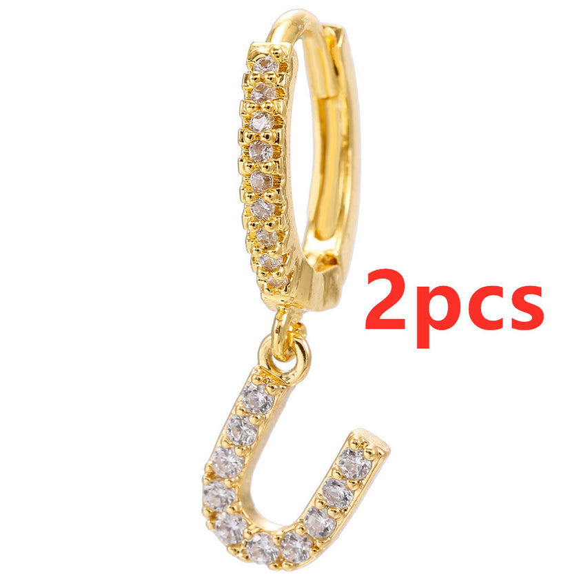 26 Letter Earrings Popular In Europe and America