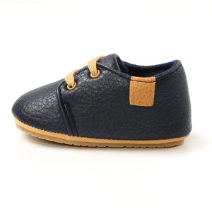 Luxury Soft Leather Baby Moccasins Shoes Newborn Rubber Sole First Walkers Boys Toddler Shoes