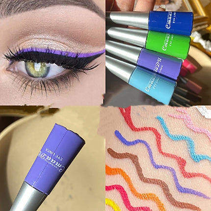Color Eyeliner Pen Cos Waterproof Non-Smudge European And American Makeup White Yellow Purple Stage