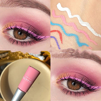 Color Eyeliner Pen Cos Waterproof Non-Smudge European And American Makeup White Yellow Purple Stage