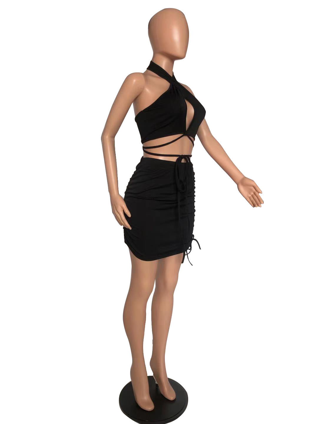 Solid Color Vest Short Skirt 2 Pc Women 2 Piece Skirt Sets Two Piece Outfits