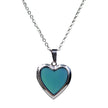Fashion Warm Mood Color Changing Necklace Love Heart Photo Box Emotion Necklace