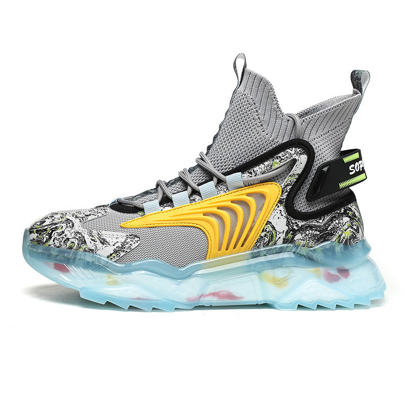 Plus Size Casual Flyknit Mesh Basketball Shoes