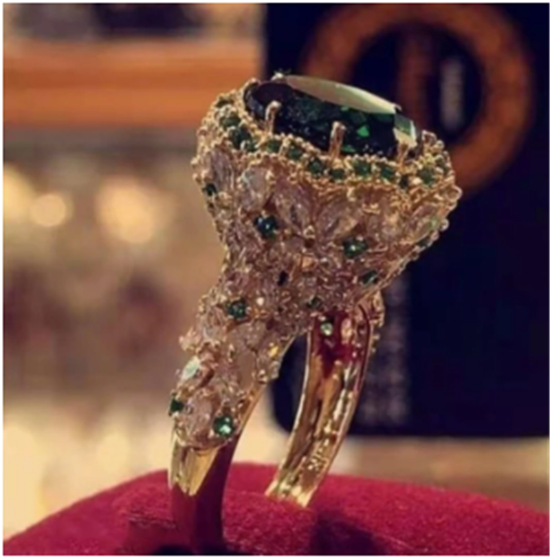 European And American Style Fashion Atmosphere Diamond Ladies Ring