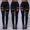 High Quality Women Casual Hole Jeans Denim Jeans