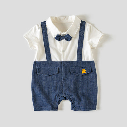 Handsome Jumpsuit Full  Button British Clothes