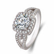 Love Simulation Diamond Heart Shaped Female Ring
