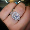 Love Simulation Diamond Heart Shaped Female Ring