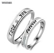 Love You Forever Couple Ring In Sterling Silver