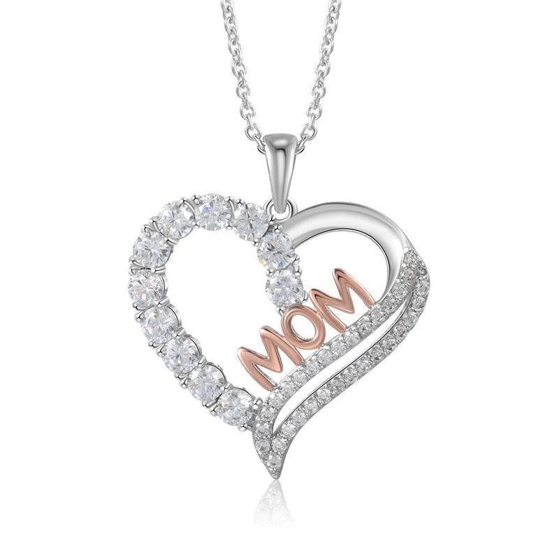 Cross Border Jewelry Fashion Creative Mother'S Day Gift Mom Love Diamond Pendant Necklace Accessories