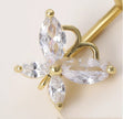 Butterfly Crystal Fashion Stainless Steel Belly Button Wear Belly Button Ring Belly Button Wear Body Jewelry