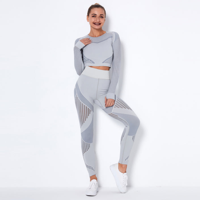 Seamless Knitted Absorbent Yoga Long-Sleeved Suit Yoga Wear