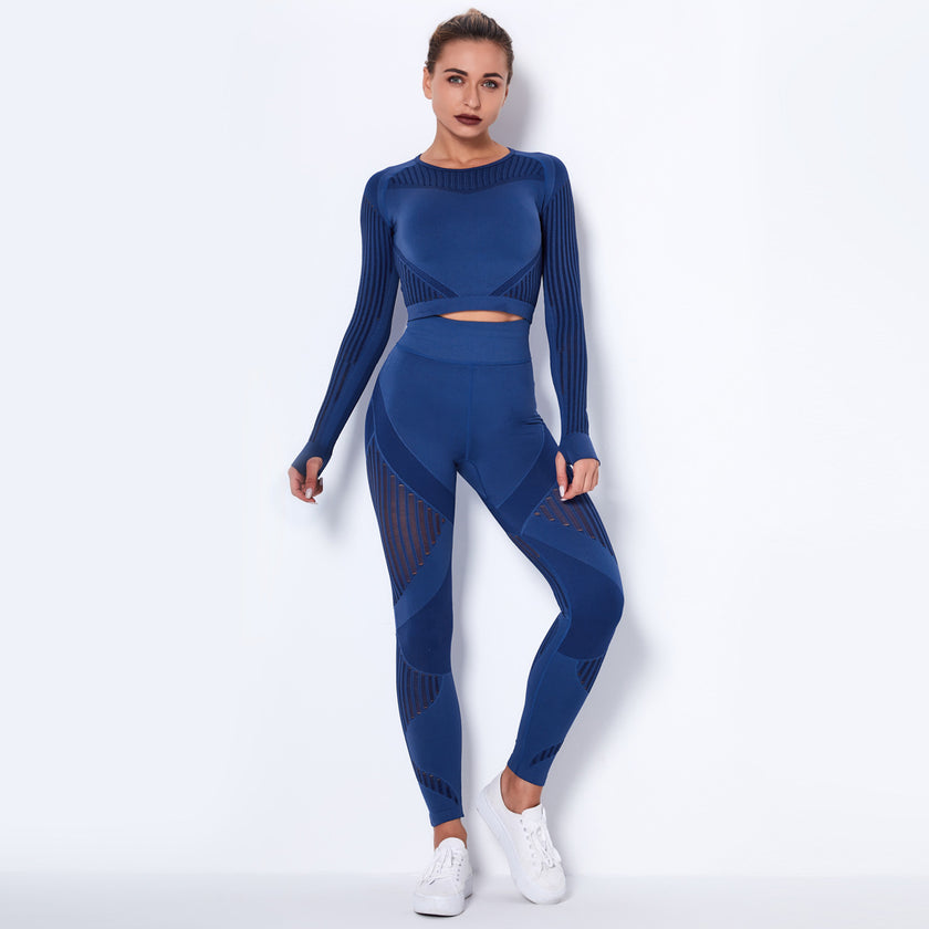 Seamless Knitted Absorbent Yoga Long-Sleeved Suit Yoga Wear