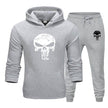 Pieces Sets Tracksuit Men Skull Brand Autumn Winter Hooded