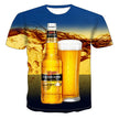 All Kinds Of Beer  3D Printing T-Shirt Men'S Short-Sleeved T-Shirt Plus Size
