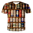 All Kinds Of Beer  3D Printing T-Shirt Men'S Short-Sleeved T-Shirt Plus Size