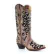 Embroidered Ethnic Style Tall Solid Color Thick Heel Fashion Boots