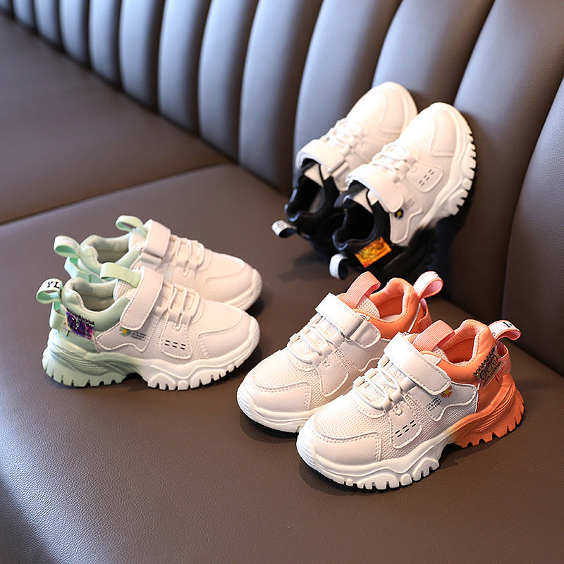 Girls' Net Shoes, Autumn Children'S Sports Shoes, Mesh Breathable Boys' Old Shoes, Big Kids' Running Shoes