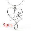 European And American Necklace Heart Of Faith Pendant