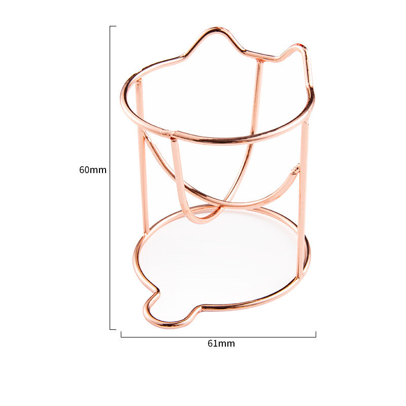 Beauty Egg Rack Spiral Cross Rabbit-Shaped Powder Puff Storage Rack Beauty Egg Tray Metal Drying Rack