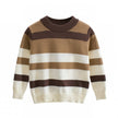 Fashionable Striped Winter Pullover Sweater For Kids Unisex
