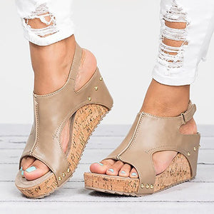New Roman sandals female fish mouth thick bottom sandals large size women's shoes toe ladies sandals