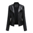 New Slim Women'S Leather Jacket Women'S Slim Thin Jacket Ladies Motorcycle Suit