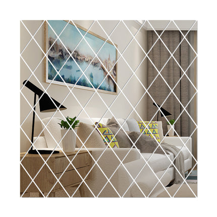 Diamond Mosaic Tv Background Wall Mirror Wall Sticker