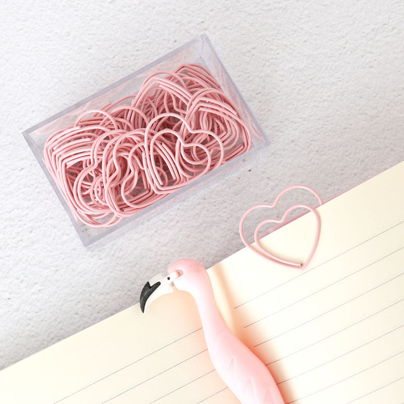 Love Cartoon Paper Clip Bookmark Creative Office Supplies Stationery Paper Clip 30 Boxed Pin Clip