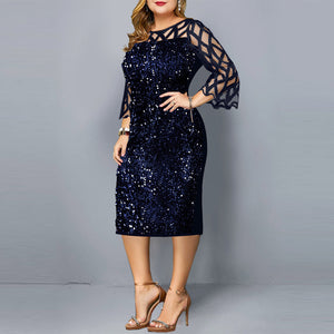 Party Dresses Sequin Plus Size Women's  Night Club Dress