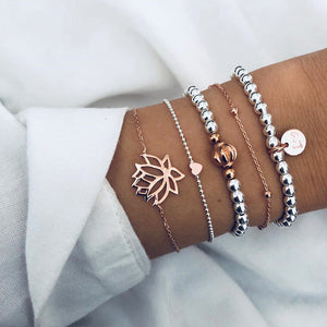 Personality knotted ring circle diamond arrow bracelet