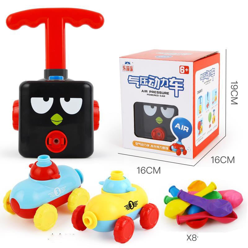 Power Balloon Launch Tower Toy Puzzle Fun Education Inertia Air Power Balloon Car Science Experimen Toy for Children Gift