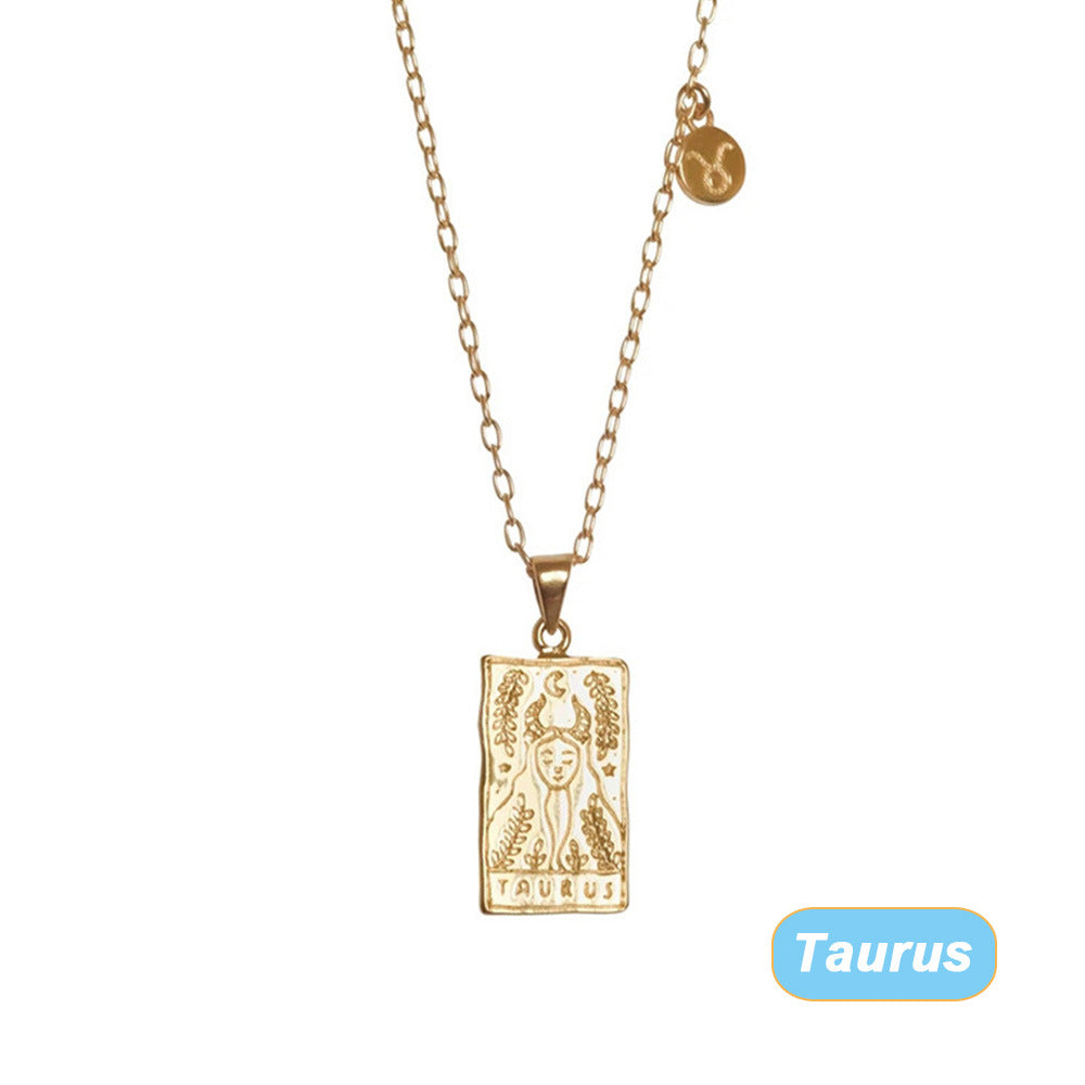 Twelve Constellation Necklace Popular Clavicle Chain