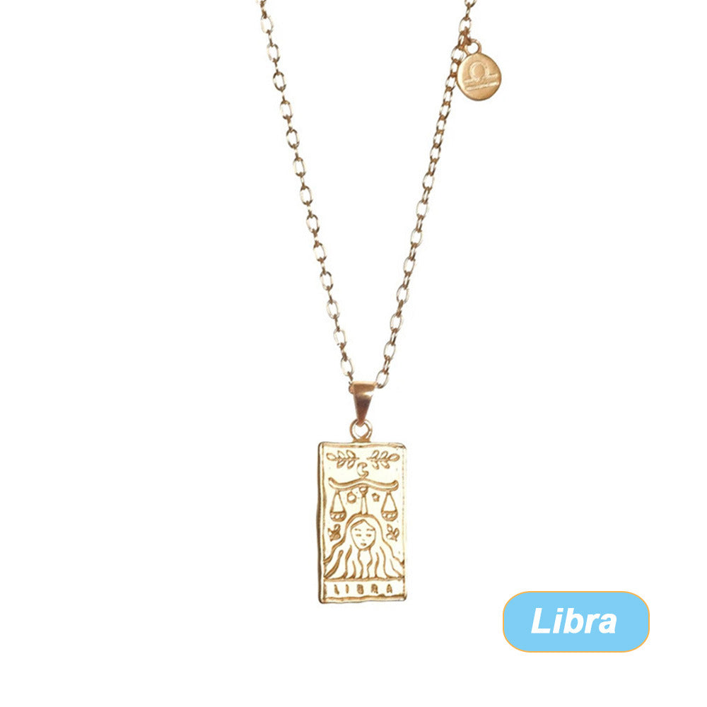 Twelve Constellation Necklace Popular Clavicle Chain