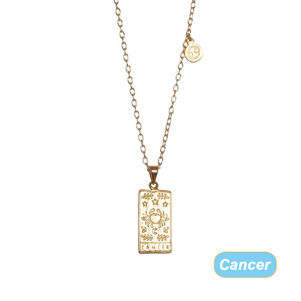 Twelve Constellation Necklace Popular Clavicle Chain