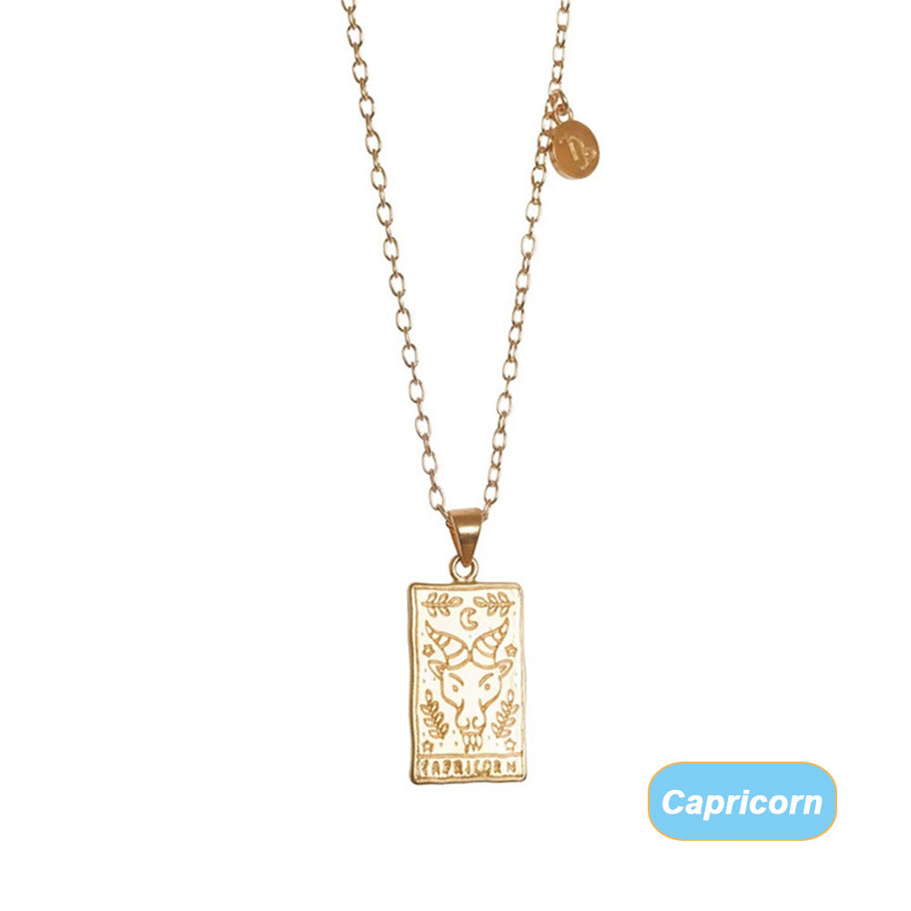Twelve Constellation Necklace Popular Clavicle Chain
