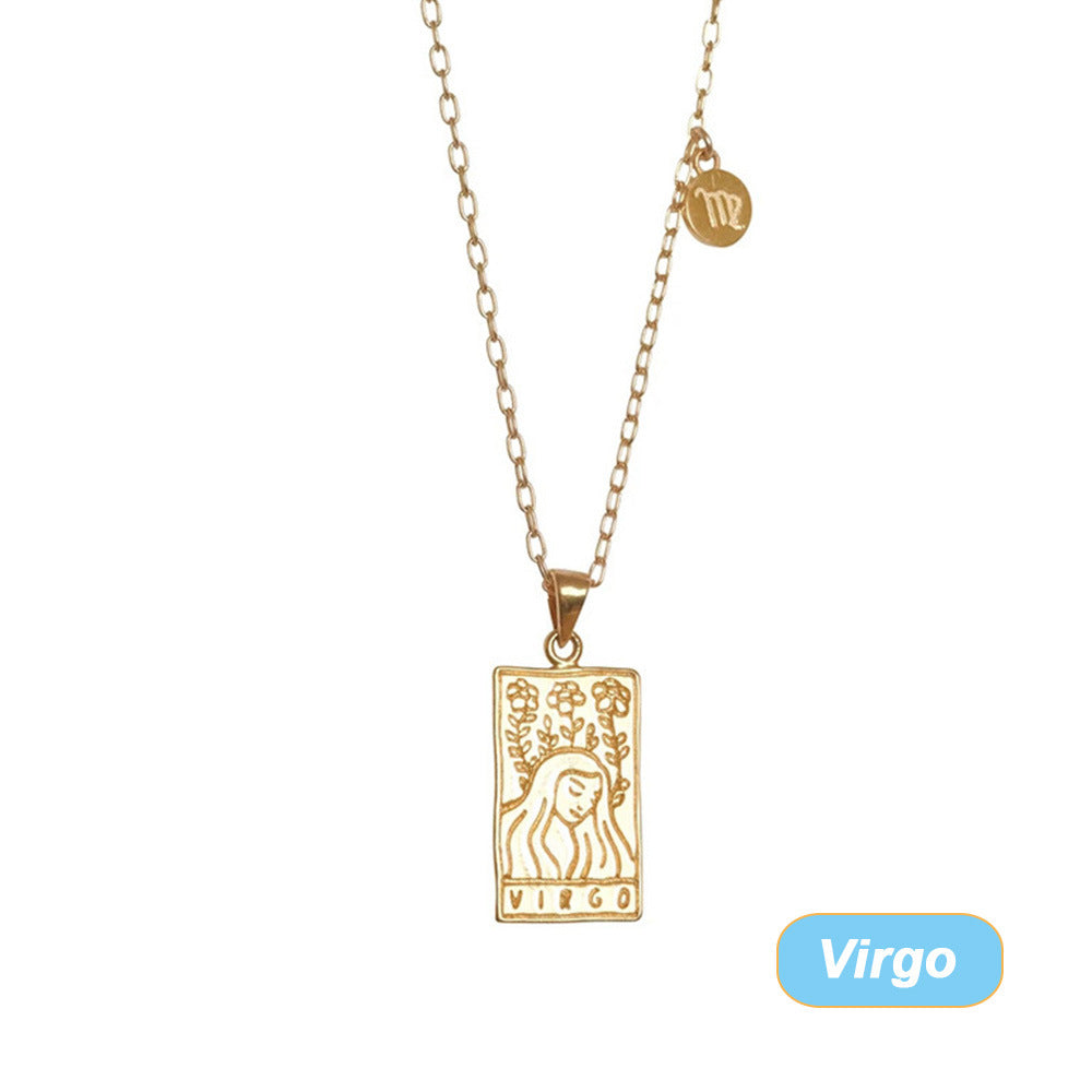 Twelve Constellation Necklace Popular Clavicle Chain